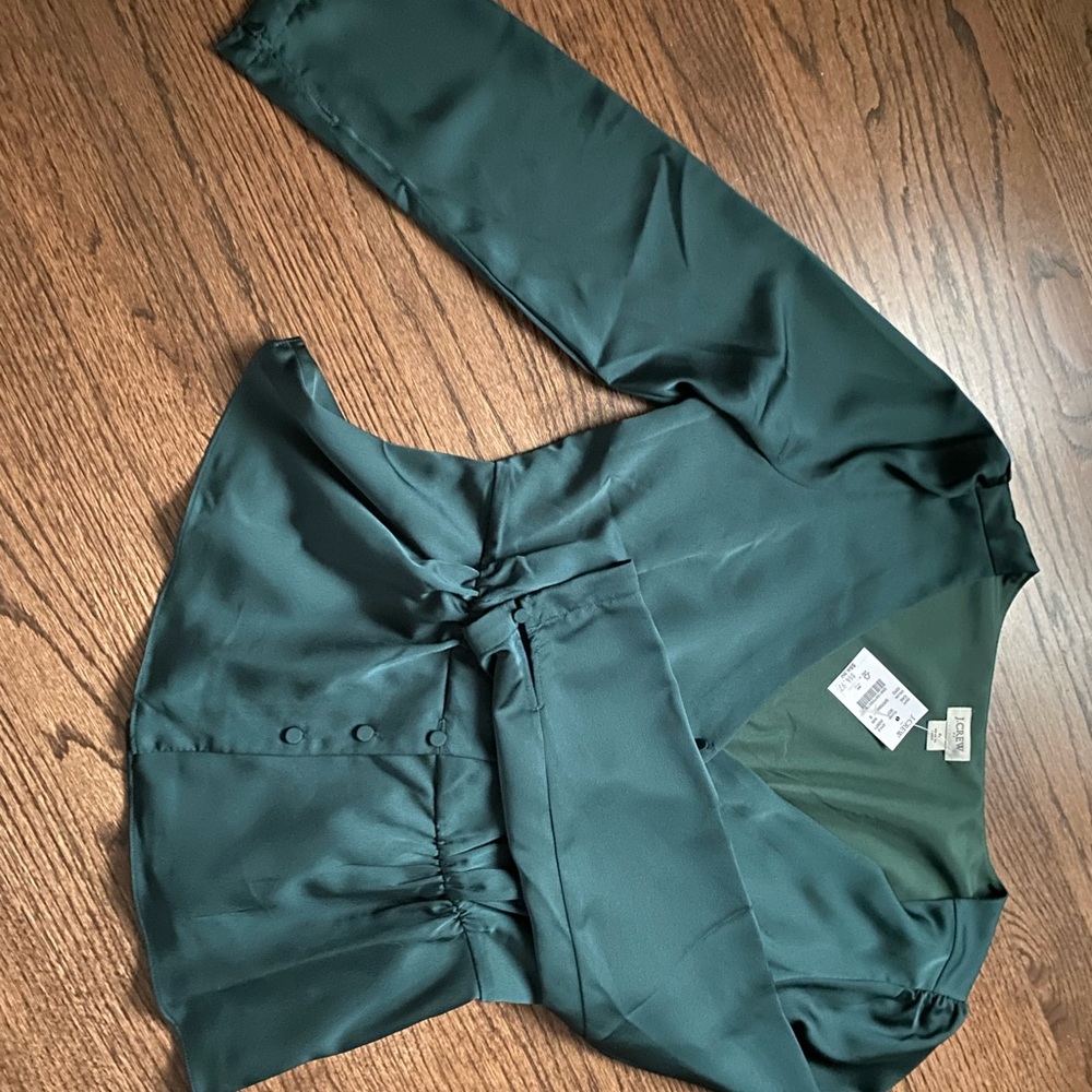 J.Crew emerald green top Size 6